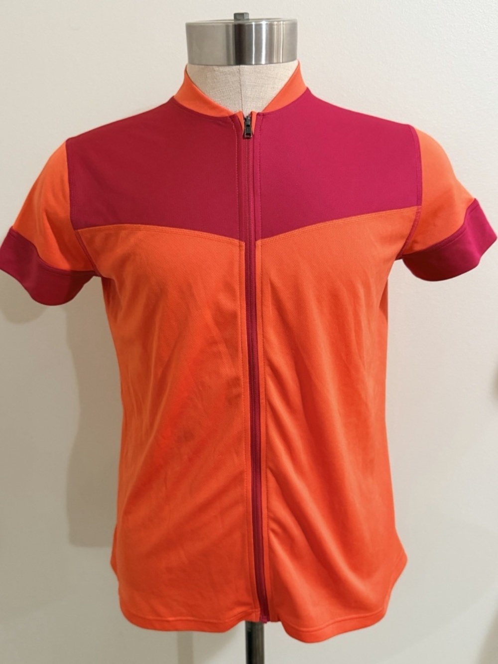 Patagonia Crank Craft Zip-Up Jersey Shirt Women’s Coral Peach/Orange Sz L